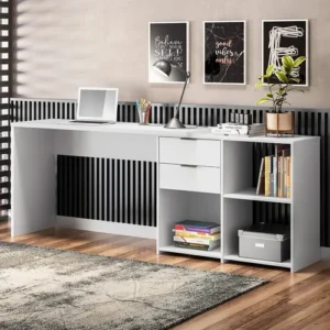 Mesa – Diretor -Supersivor – Escrivaninha – P/ Estudos Para Notebook e Pc — Cor Freijó